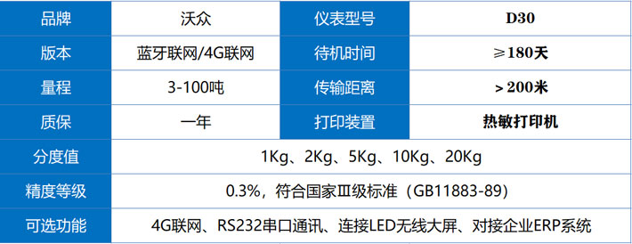 D30電子吊秤技術(shù)參數(shù) D30電子吊秤技術(shù)參數(shù)